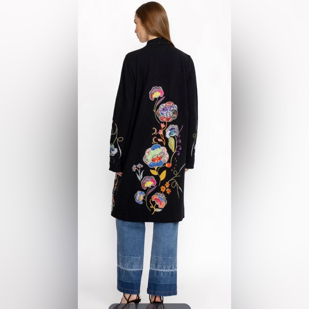 Johnny Was Biya TARIA APPLIQUE CARDIGAN - Picture 4 of 13